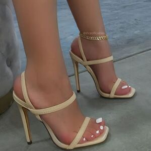 STEVE MADDEN FAUNA MULTI-STRAP HIGH HEEL STILETTOS SANDAL